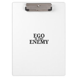 Ego Is The Enemy Minimalist Typewriter Clipboard Klemmbrett