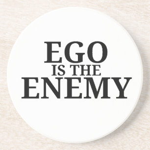 Ego ist der Feind Minimalist Schreibmaschinen Unte Getränkeuntersetzer