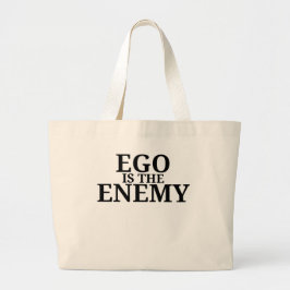 Ego ist der Feind Minimalistische Schreibmaschine Jumbo Stoffbeutel