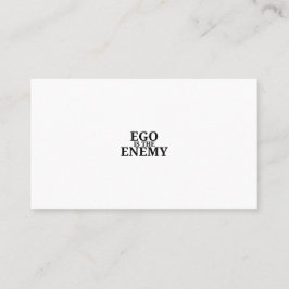 Ego ist der Feind Minimalistische Schreibmaschinen Visitenkarte