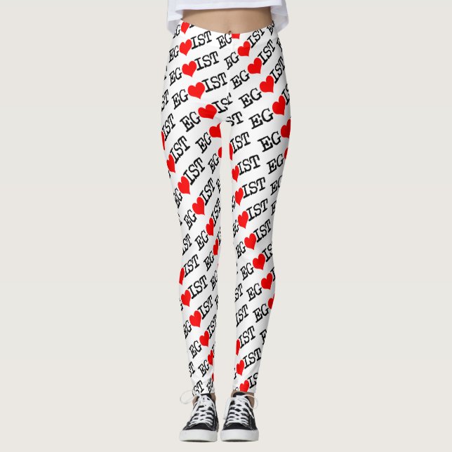 Egoist Red Heart Leggings (Vorderseite)