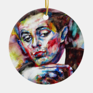Egon schiele - Aquarellporträt Keramikornament