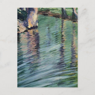 Egon Schiele - Bäume in einem Teich gespiegelt Postkarte