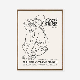 Egon Schiele Femme assises Affiche de l'exposition