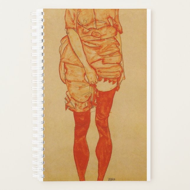 Egon Schiele - Femme debout En Rouge 1913 (Devant)