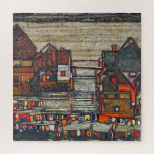 Egon Schiele - Häuser mit Wäscherei