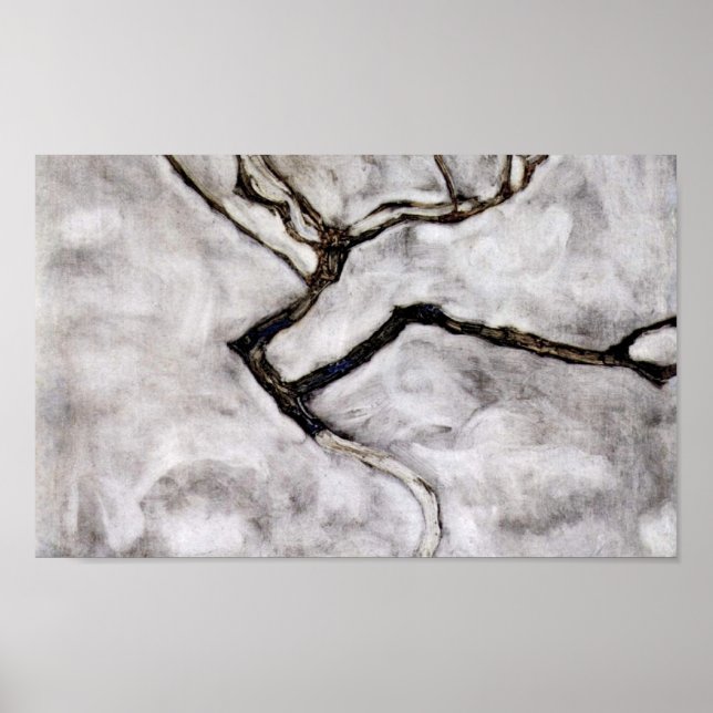 Egon Schiele - Kleinbaum im Spätherbst Poster (Vorne)