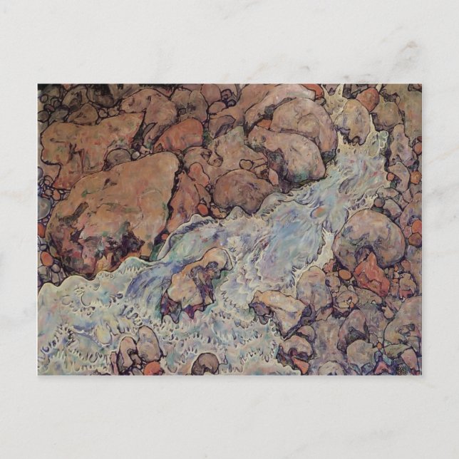 Egon Schiele - Mountain Torrent Postkarte (Vorderseite)