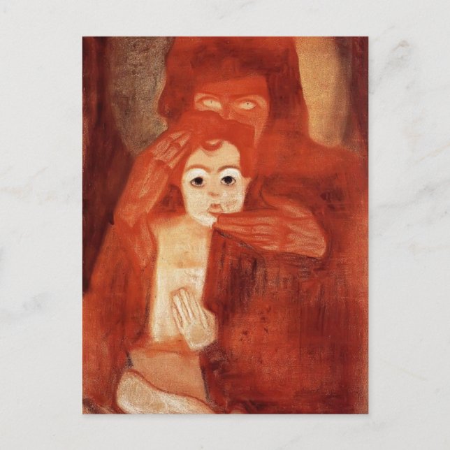 Egon Schiele - Mutter und Kind (Madonna) Postkarte (Vorderseite)