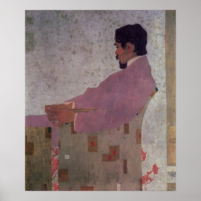 Egon Schiele Portrait des Malers Anton Peschka Poster (Vorne)