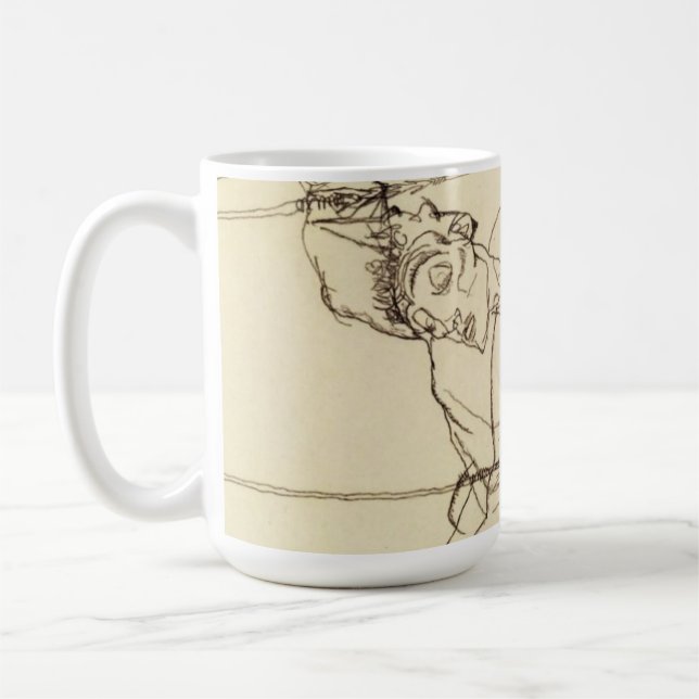 Egon Schiele - Selbstportrait als St Sebastian Kaffeetasse (Links)