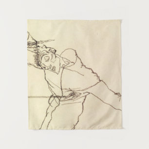 Egon Schiele - Selbstportrait als St Sebastian Wandteppich