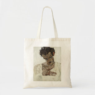 Egon Schiele - Selbstporträt mit reduziertem Kopf. Tragetasche