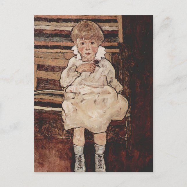 Egon Schiele - Sitzkinder Postkarte (Vorderseite)