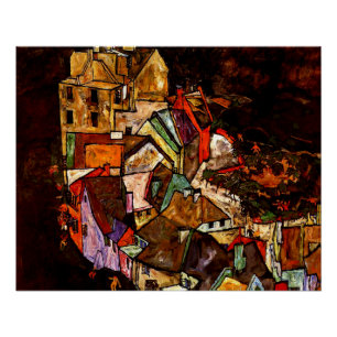 Egon Schiele - Stadtrand Poster