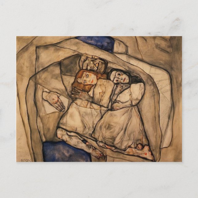 Egon Schiele - Umstellung Postkarte (Vorderseite)