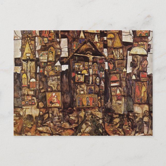 Egon Schiele - Waldlandgebet Postkarte (Vorderseite)