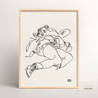 Egon Schiele Woman Lying Art Print Vintag