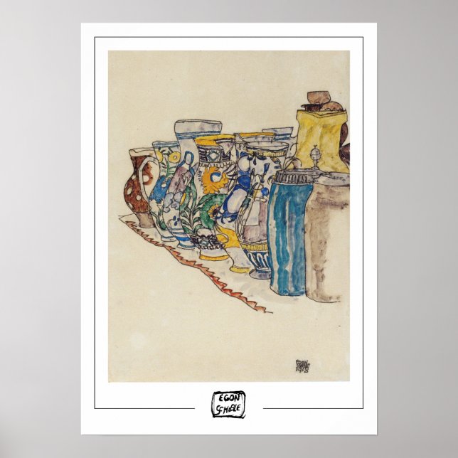 Egon Schiele Zedign Art Poster #344-2 (Vorne)