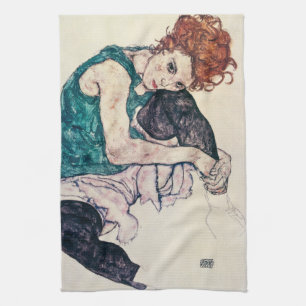 EgonSchiele Sitzfrauen-Geschirrtuch Geschirrtuch