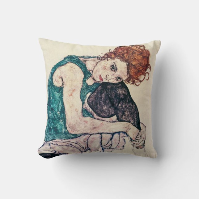 EgonSchiele Sitzfrauen-Kissen Kissen (Vorderseite)