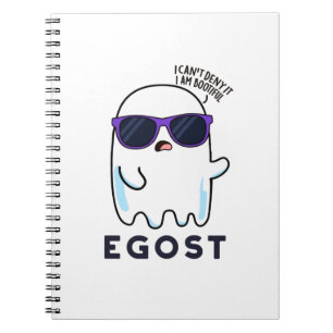 Egost Funny Halloween Ego Ghost Pun Notizblock