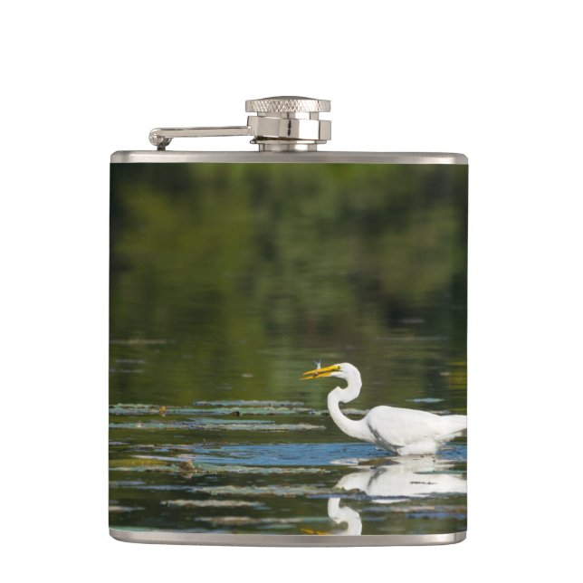 Egret Fish Fest Flachmann (Vorderseite)