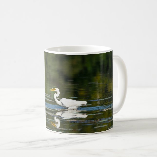 Egret Fish Fish Coffee Tasse (VorderseiteRechts)