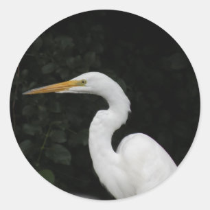 Egret Runder Aufkleber
