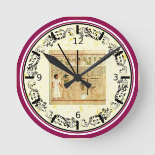Egypt-Hieroglyphs Wall Clock Runde Wanduhr