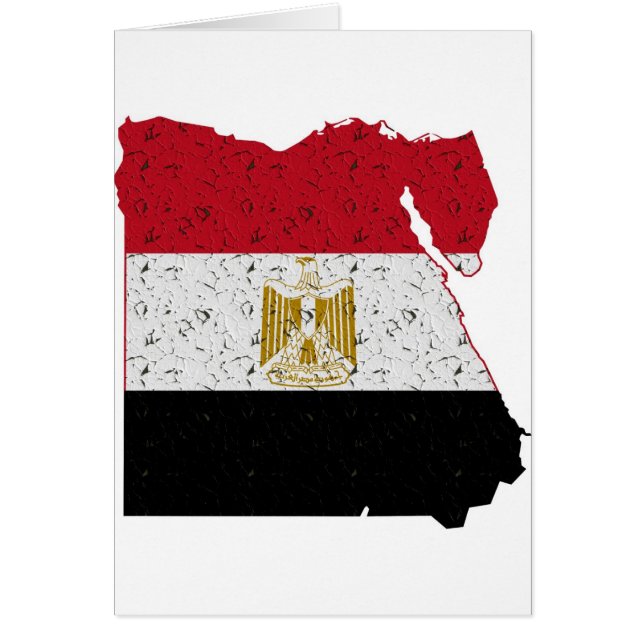 Egypte Drapeau Carte Crackle (Devant)
