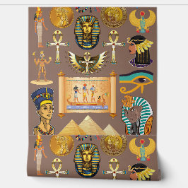 Egyptian Ancient Hieroglyphic Pattern Symbol Tapete