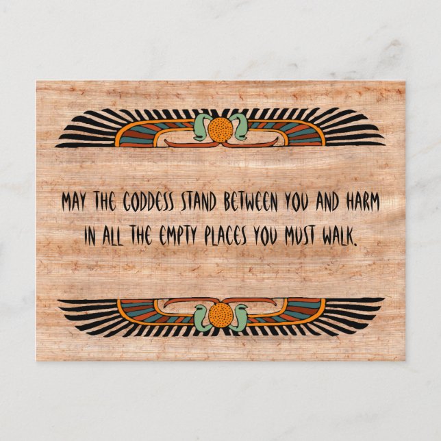 Egyptian Blessing Postcard Postkarte (Vorderseite)