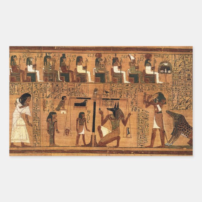 Egyptian books of the dead. rechteckiger aufkleber (Vorderseite)