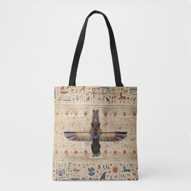 Egyptian Cat - Bastet on papyrus Tasche (Vorderseite)