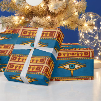 Egyptian Eye of Horus, Eye of Ra Egypt Deity Geschenkpapier