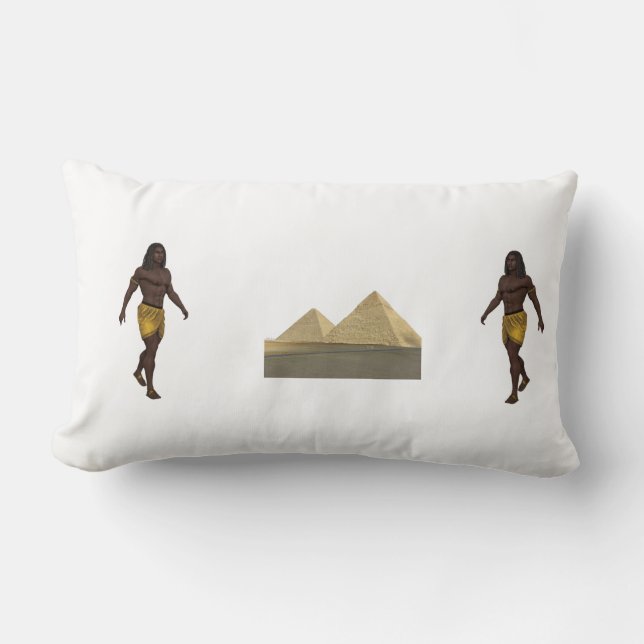 “Egyptian Guardians Pillow | Ancient Pyramids & Ki Lendenkissen (Vorderseite)
