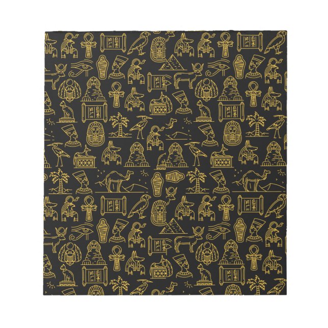 Egyptian Hieroglyphic Symbol Pattern    Notizblock (Vorderseite)