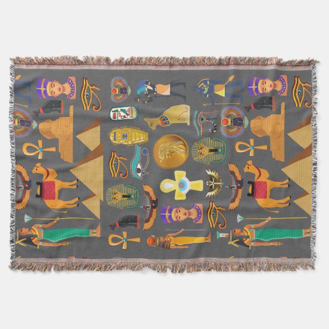 Egyptian Hieroglyphic Symbol Pattern pharaoh      Decke (Vorderseite)