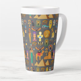 Egyptian Hieroglyphic Symbol Pattern pharaoh      Milchtasse