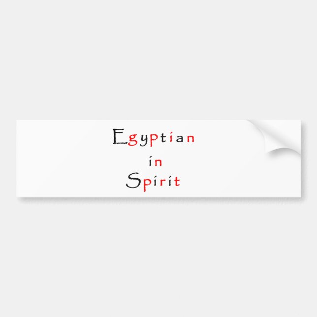 Egyptian in Spirit-bumper sticker Autoaufkleber (Vorne)