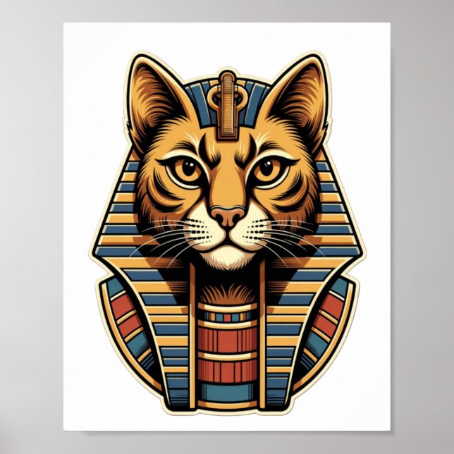 Egyptian Pharaoh Cat Poster – Ancient Egypt Wall A (Vorne)