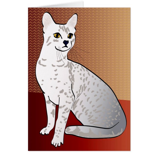 égyptien Mau Cat - arrière - plan en bronze (Devant)