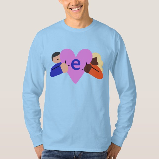 EH Mitgefühl Logos Lange Schlange T - Shirt hellbl (Vorderseite)