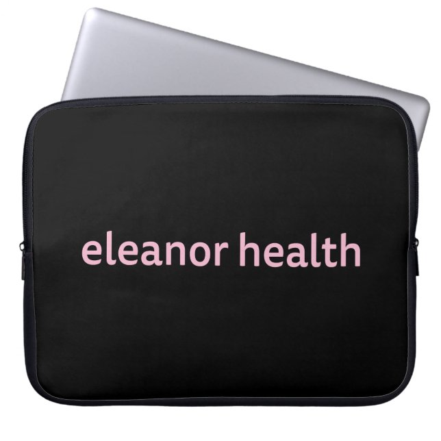 EH Notebook-Ärmel schwarz und rosa Laptopschutzhülle (Vorderseite)