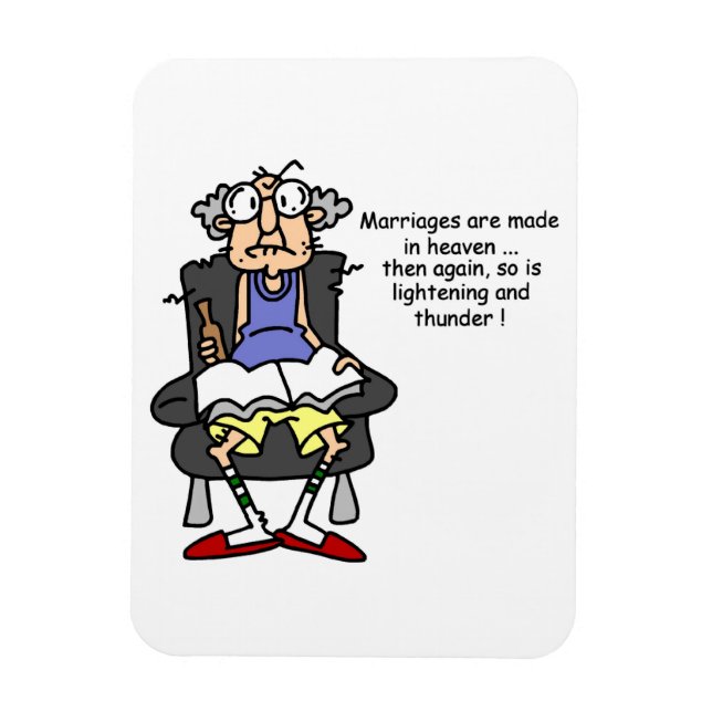 Ehe, Blitz, Donner-Spaß Magnet (Vertikal)