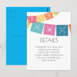 Ehe - Boda - Hochzeit Papel Picado Details Postkarte