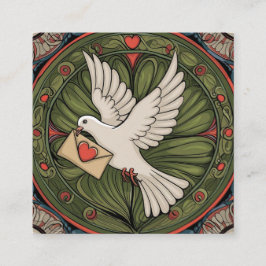 Ehe Celebrant Art Nouveau Style Quadratische Visitenkarte
