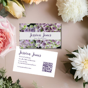 Ehe Celebrant Simple Mauve Floral Visitenkarte