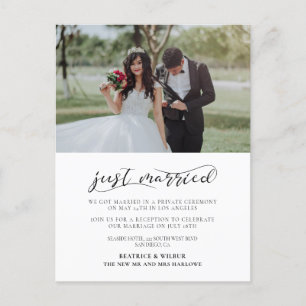Ehe Elegante romantische Hochzeitsankündigung Postkarte